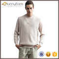 Fashionable cashmere cable knit pattern mens sweater vest on sale